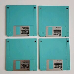 Floppy Disk Diskettes Turquoise Used Disc - Art Crafts Design Makers DIY Rare